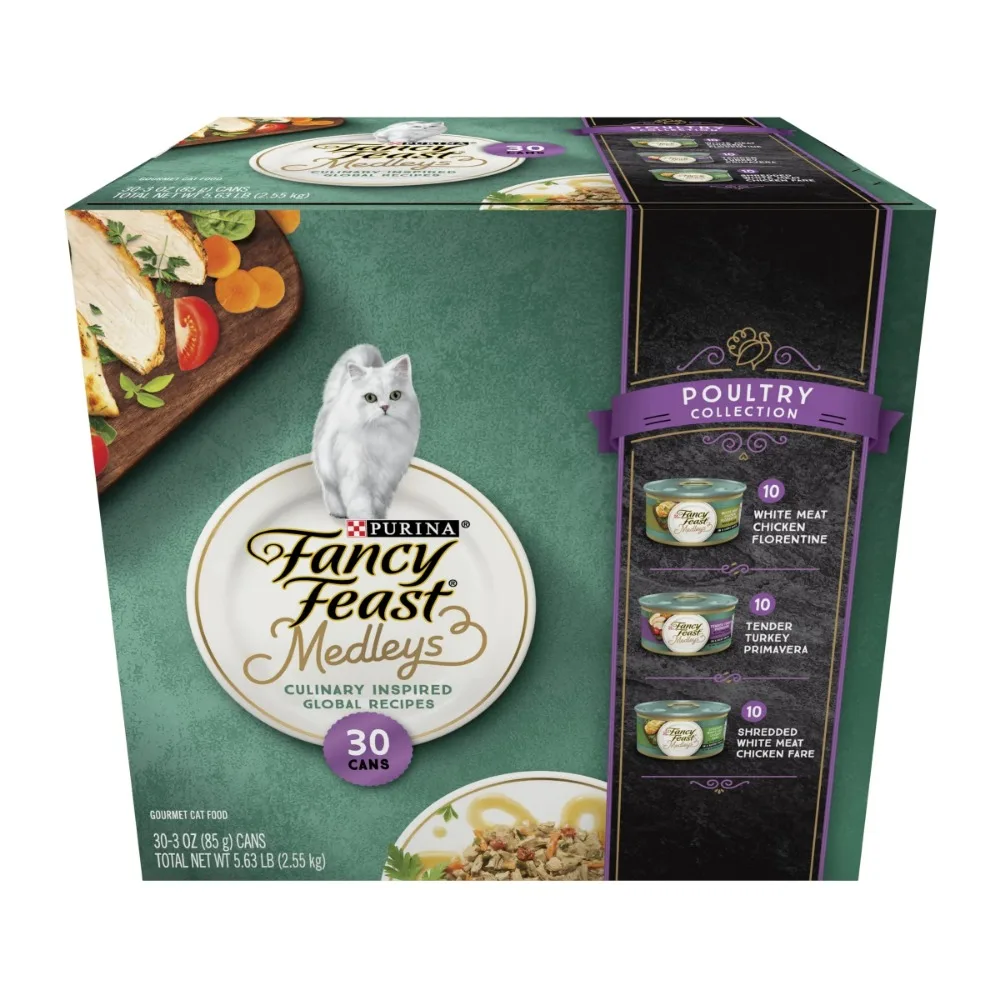 Purina Medleys Kitten Food, Wet Cat Food, Poultry Collectio, 3 oz Cans (30 Pack)