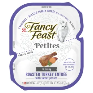 Purina Petites Kitten Food, Wet Cat Food, Turkey & Sweet Potato, 1.4 oz Tubs (12 Pack)