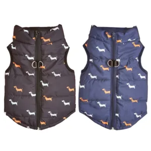 Small Dog Clothes Warm Puppy Coat Windproof Pet Dog Coat Jacket Zippered Puppy Outfit Vest Yorkie Chihuahua Cold Weather Clothes
