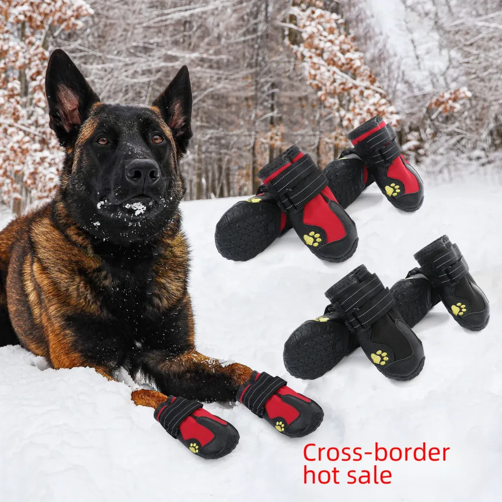Pet shoes anti-splashing Four Seasons Golden Retriever husky dog shoes manufacturers can send pet supplies factory Dog shoe Dogs